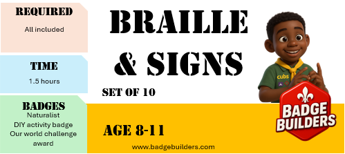 Cubs - Braille & Sign Language - Ages 8 -11
