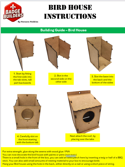 Cubs - Bird House Kit - Ages 8 -11